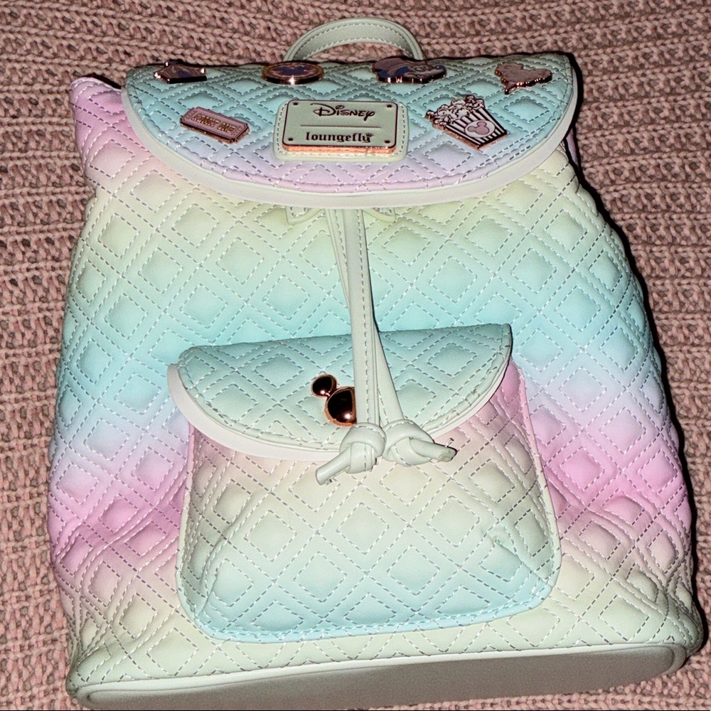 Loungefly Multicolor Quilted Backpack - image 1